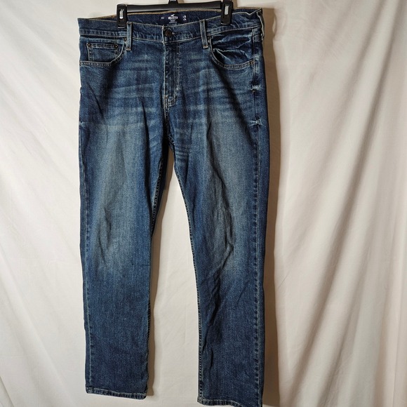 Hollister Mens Straight Leg Jeans sz 36×34 - Picture 1 of 7